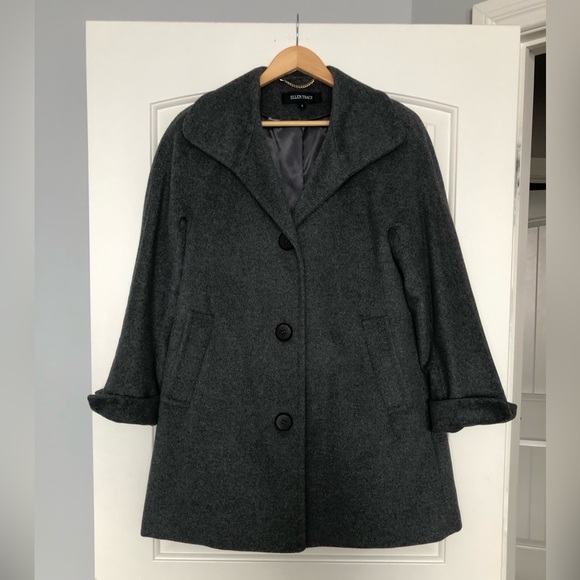 Ellen Tracy Grey Wool winter Swing Coat❄️ - Picture 2 of 8